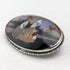 Antique Dutch landscape with butterfly wings silver brooch